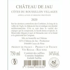 Offres ???? Château de Jau Grand Vin, 2020 - Côtes-du-Roussillon-Villages AOP - Rouge - 75 cl ???? -Vins Rouges Soldes 3119460003630 2