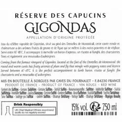 Vente flash ???? Réserve des Capucins, 2019 - Gigondas AOP - Rouge - 75 cl ???? 5 Vente flash ???? Réserve des Capucins, 2019 - Gigondas AOP - Rouge - 75 cl ???? -Vins Rouges Soldes 3142806833776 2