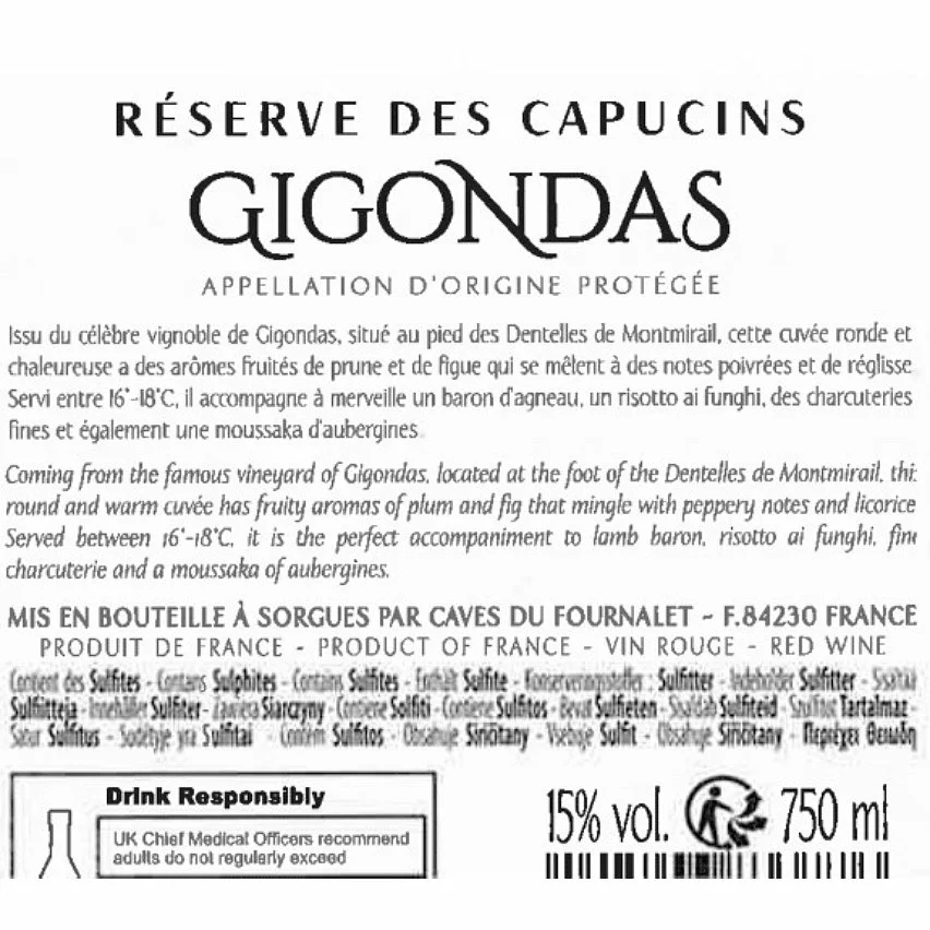 Vente flash ???? Réserve des Capucins, 2019 - Gigondas AOP - Rouge - 75 cl ???? 4 Vente flash ???? Réserve des Capucins, 2019 - Gigondas AOP - Rouge - 75 cl ???? – Image 2