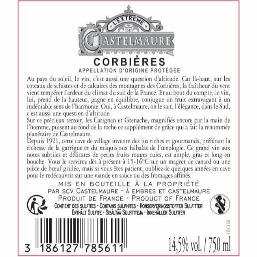 Nouveau ???? L'Extrême de Castelmaure, 2018 - Corbières AOP - Rouge - 75 cl ???? 4 Nouveau ???? L'Extrême de Castelmaure, 2018 - Corbières AOP - Rouge - 75 cl ???? – Image 2