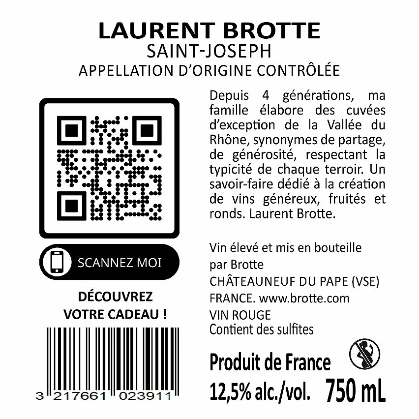 Offres ⭐ Laurent Brotte, 2021 - Saint-Joseph AOP - Rouge - 75 cl ???? 4 Offres ⭐ Laurent Brotte, 2021 - Saint-Joseph AOP - Rouge - 75 cl ???? – Image 2