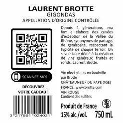 Le moins cher ✨ Laurent Brotte, 2020 - Gigondas AOP - Rouge - 75 cl ???? 5 Le moins cher ✨ Laurent Brotte, 2020 - Gigondas AOP - Rouge - 75 cl ???? -Vins Rouges Soldes 3217661024031 2