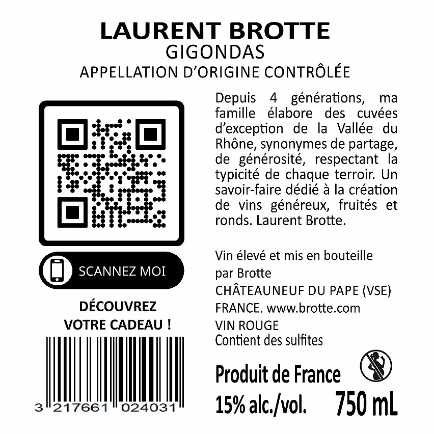 Le moins cher ✨ Laurent Brotte, 2020 - Gigondas AOP - Rouge - 75 cl ???? 4 Le moins cher ✨ Laurent Brotte, 2020 - Gigondas AOP - Rouge - 75 cl ???? – Image 2