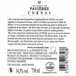 Grosses soldes ???? Cave de Tain Les Hauts de Pavières, 2019 - Cornas AOP - Rouge - 75 cl ???? 6 Grosses soldes ???? Cave de Tain Les Hauts de Pavières, 2019 - Cornas AOP - Rouge - 75 cl ???? -Vins Rouges Soldes 3234787173238 2