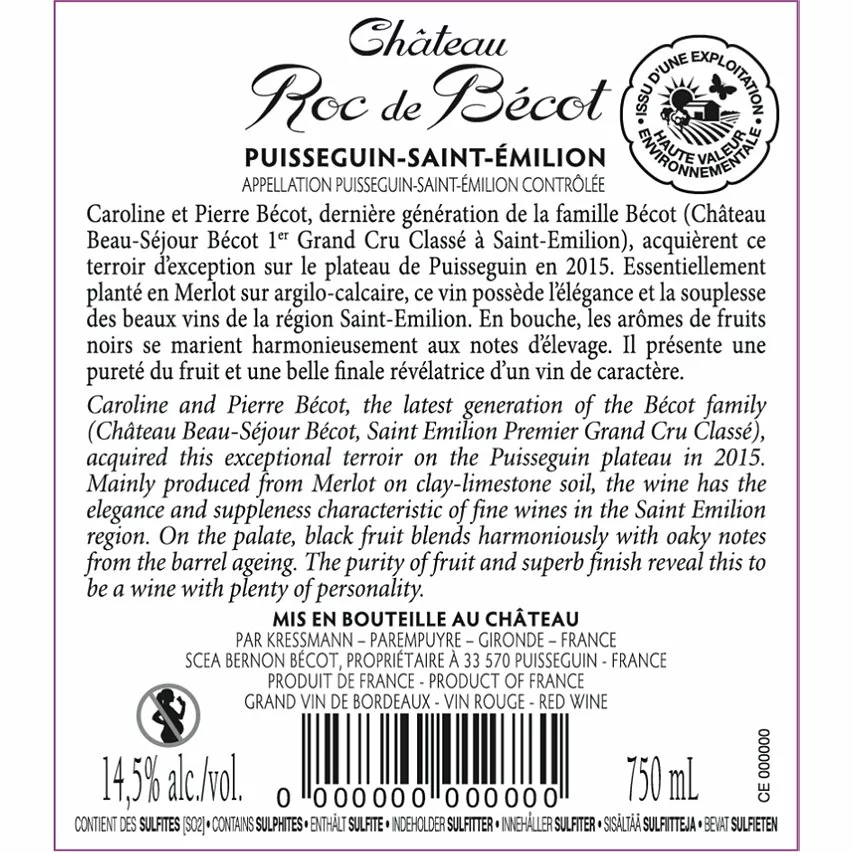 Les meilleures critiques de ⌛ Château Roc de Becot, 2020 - Puisseguin-Saint-Emilion AOP - Rouge - 75 cl ???? 4 Les meilleures critiques de ⌛ Château Roc de Becot, 2020 - Puisseguin-Saint-Emilion AOP - Rouge - 75 cl ???? – Image 2