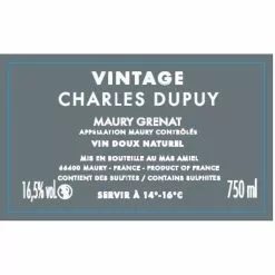 Offres ???? Mas Amiel Vintage - Charles Dupuy, 2014 - Maury AOP - Rouge - 75 cl ???? -Vins Rouges Soldes 3281540036149 2