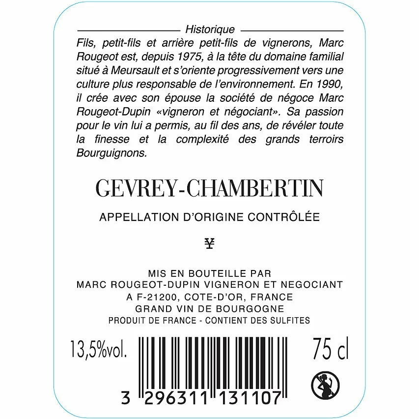 Meilleure affaire ???? Marc Rougeot-Dupin, 2018 - Gevrey-Chambertin AOP - Rouge - 75 cl ✨ 4 Meilleure affaire ???? Marc Rougeot-Dupin, 2018 - Gevrey-Chambertin AOP - Rouge - 75 cl ✨ – Image 2