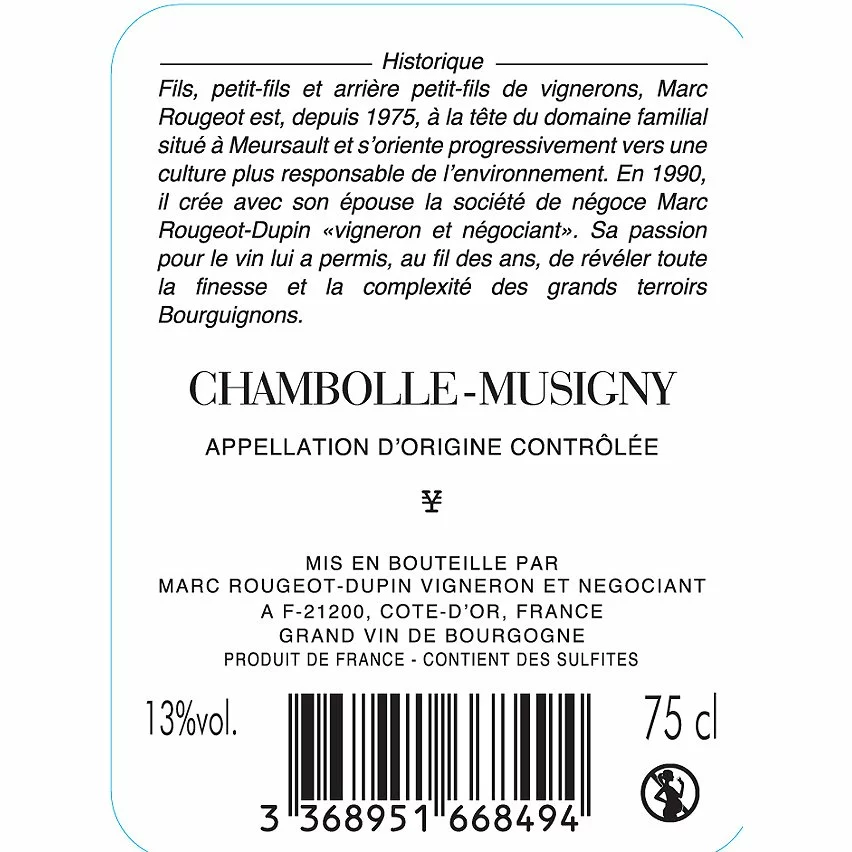 Tout neuf ???? Marc Rougeot-Dupin, 2018 - Chambolle-Musigny AOP - Rouge - 75 cl ???? 4 Tout neuf ???? Marc Rougeot-Dupin, 2018 - Chambolle-Musigny AOP - Rouge - 75 cl ???? – Image 2
