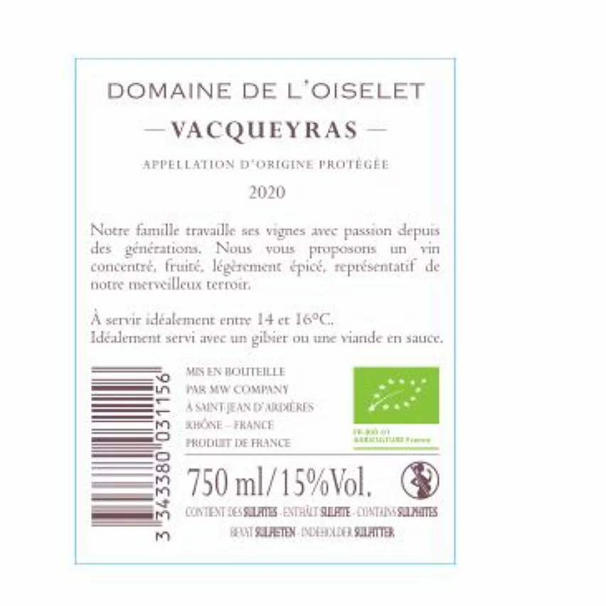 Les meilleures critiques de ???? Domaine de l'Oiselet BIO, 2020 - Vacqueyras AOP - Rouge - 75 cl ???? 4 Les meilleures critiques de ???? Domaine de l'Oiselet BIO, 2020 - Vacqueyras AOP - Rouge - 75 cl ???? – Image 2