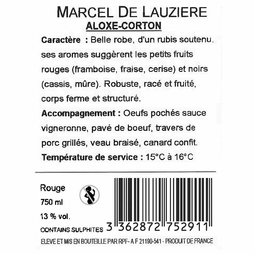 Meilleure affaire ???? Marcel de Lauzière, 2019 - Aloxe Corton AOP - Rouge - 75 cl ???? 4 Meilleure affaire ???? Marcel de Lauzière, 2019 - Aloxe Corton AOP - Rouge - 75 cl ???? – Image 2