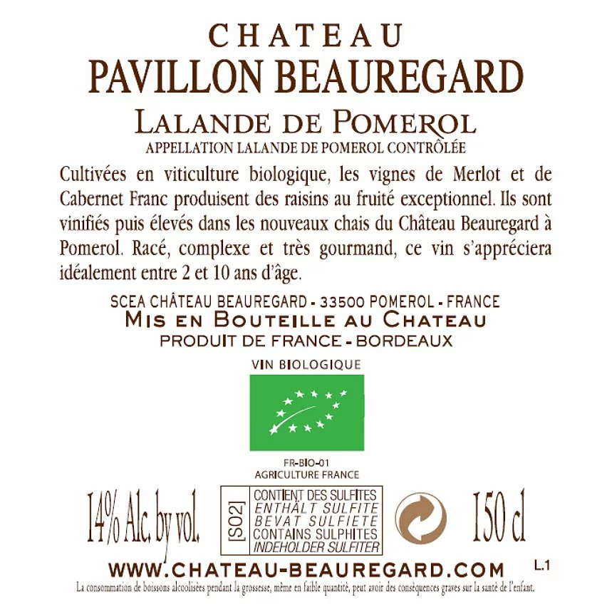 Sortie ✔️ Château Pavillon Beauregard BIO, 2018 - Lalande de Pomerol AOP - Rouge - 75 cl ???? 4 Sortie ✔️ Château Pavillon Beauregard BIO, 2018 - Lalande de Pomerol AOP - Rouge - 75 cl ???? – Image 2