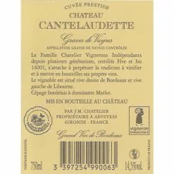 Remise ⭐ Château Cantelaudette Prestige, 2019 - Graves de vayres AOC - Rouge - 75 cl ✨ 5 Remise ⭐ Château Cantelaudette Prestige, 2019 - Graves de vayres AOC - Rouge - 75 cl ✨ -Vins Rouges Soldes 3397254990063 2