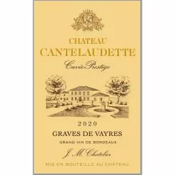 Remise ???? Château Cantelaudette Cuvée Prestige, 2020 - Graves de Vayres AOP - Rouge - 75 cl ???? 7 Remise ???? Château Cantelaudette Cuvée Prestige, 2020 - Graves de Vayres AOP - Rouge - 75 cl ???? -Vins Rouges Soldes 3397254990087 3