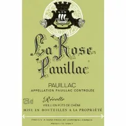 Meilleure affaire ???? La Rose Pauillac, 2020 - Pauillac AOP - Rouge - 75 cl ⭐ -Vins Rouges Soldes 3399733200007 2