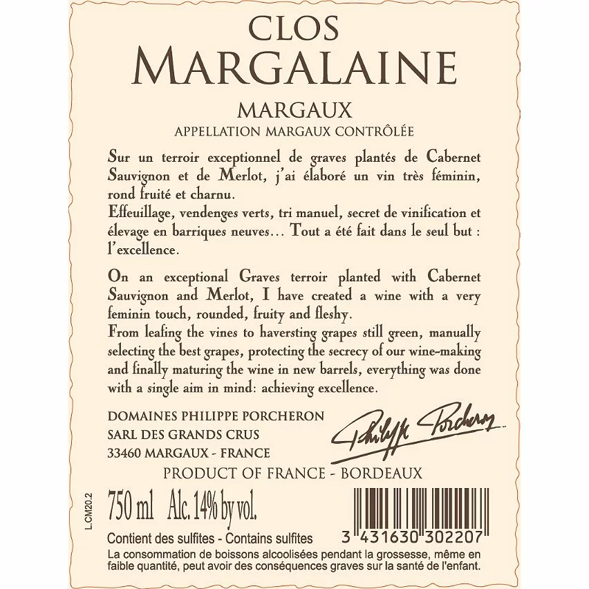 Meilleure vente ???? Clos Margalaine, 2020 - Margaux AOP - Rouge - 75 cl ???? 4 Meilleure vente ???? Clos Margalaine, 2020 - Margaux AOP - Rouge - 75 cl ???? – Image 2