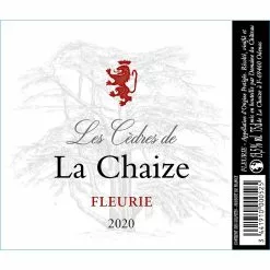 Nouveau ❤️ Les Cèdres de la Chaize, 2020 - Fleurie AOP - Rouge - 75 cl ???? 5 Nouveau ❤️ Les Cèdres de la Chaize, 2020 - Fleurie AOP - Rouge - 75 cl ???? -Vins Rouges Soldes 3441910000525 3