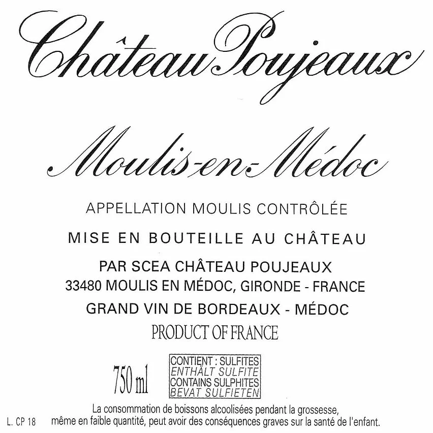 Remise ???? Château Poujeaux, 2020 - Moulis ou Moulis-en-Médoc AOP - Rouge - 75 cl ???? 4 Remise ???? Château Poujeaux, 2020 - Moulis ou Moulis-en-Médoc AOP - Rouge - 75 cl ???? – Image 2