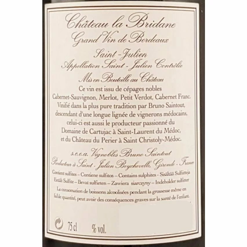 Meilleure vente ???? Château La Bridane, 2020 - Saint-Julien AOP - Rouge - 75 cl ❤️ 5 Meilleure vente ???? Château La Bridane, 2020 - Saint-Julien AOP - Rouge - 75 cl ❤️ – Image 3