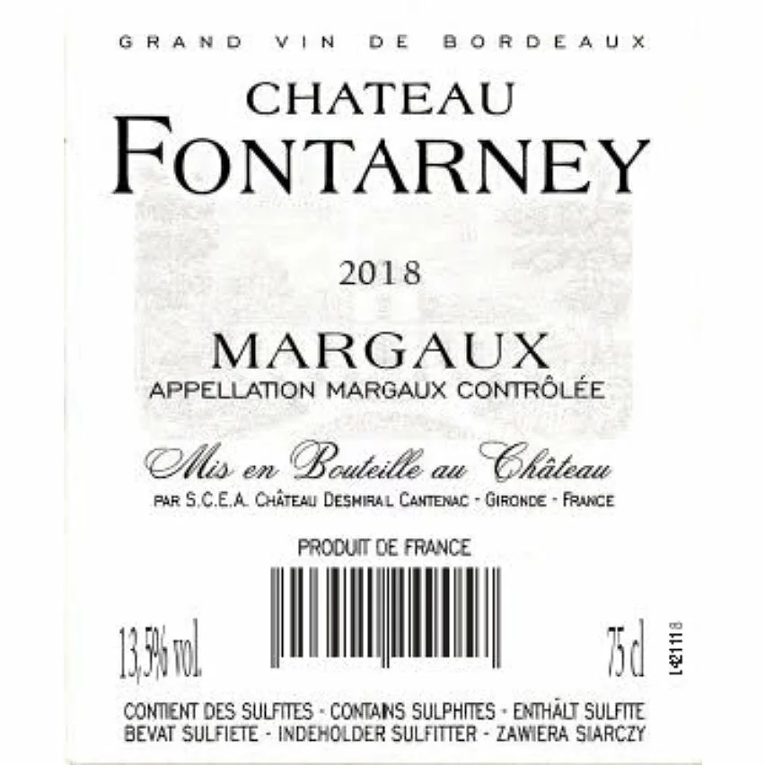 Meilleure affaire ❤️ Château Fontarney, 2018 - Margaux AOP - Rouge - 75 cl ???? 4 Meilleure affaire ❤️ Château Fontarney, 2018 - Margaux AOP - Rouge - 75 cl ???? – Image 2