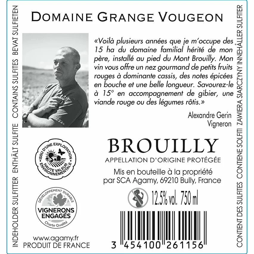 Bon marché ???? Domaine de la Grange Vougeon Signé Vignerons, 2021 - Brouilly AOP - Rouge - 75 cl ???? 4 Bon marché ???? Domaine de la Grange Vougeon Signé Vignerons, 2021 - Brouilly AOP - Rouge - 75 cl ???? – Image 2