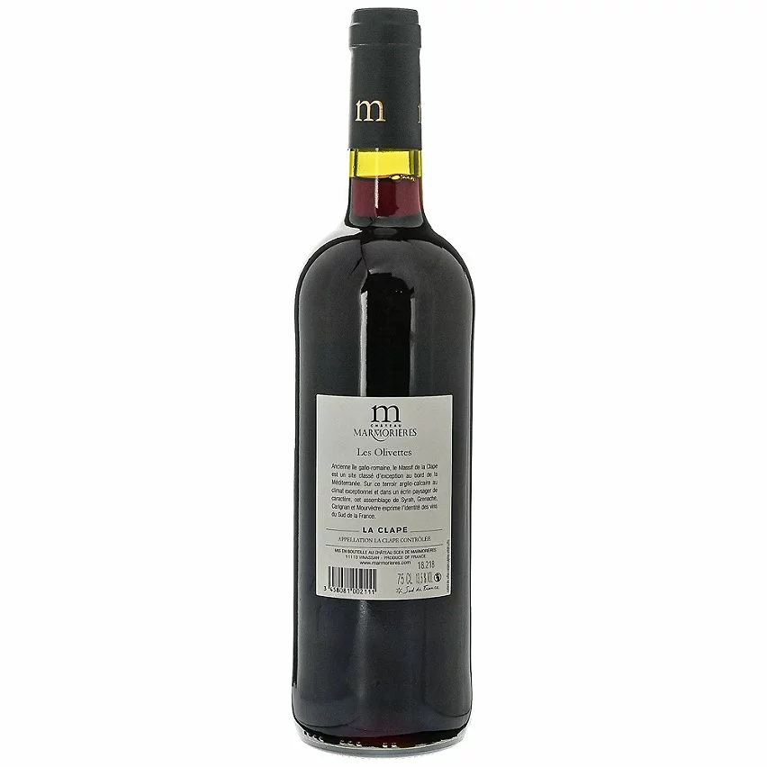 Budget ???? Château de Marmorières Les Olivettes, 2019 - La Clape AOP - Rouge - 75 cl ???? 4 Budget ???? Château de Marmorières Les Olivettes, 2019 - La Clape AOP - Rouge - 75 cl ???? – Image 2
