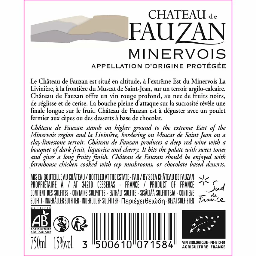 Meilleur prix ???? Château de Fauzan BIO, 2021 - Minervois AOP - Rouge - 75 cl ???? 4 Meilleur prix ???? Château de Fauzan BIO, 2021 - Minervois AOP - Rouge - 75 cl ???? – Image 2