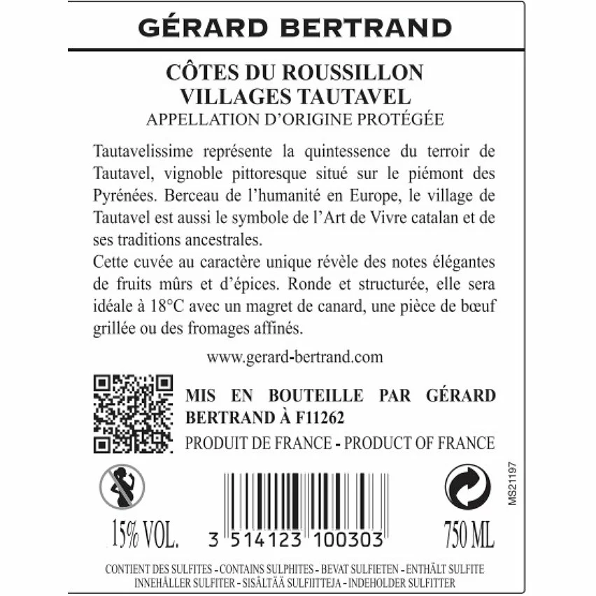 Nouveau ❤️ Tautavelissime, 2020 - Côtes-du-Roussillon-Villages AOP - Rouge - 75 cl ???? 4 Nouveau ❤️ Tautavelissime, 2020 - Côtes-du-Roussillon-Villages AOP - Rouge - 75 cl ???? – Image 2