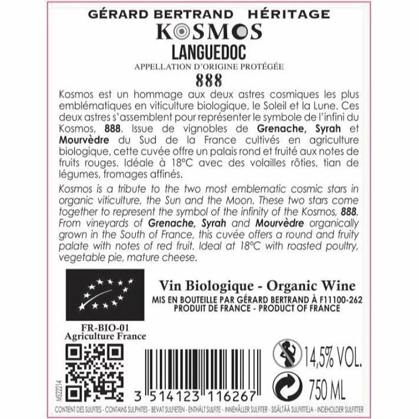Offres ???? Kosmos 888, 2019 - Languedoc AOP - Rouge - 75 cl ???? 4 Offres ???? Kosmos 888, 2019 - Languedoc AOP - Rouge - 75 cl ???? – Image 2