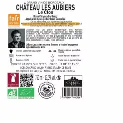 Remise ???? Château Les Aubiers BIO, 2021 - Blaye Côtes de Bordeaux AOP - Rouge - 75 cl ???? 5 Remise ???? Château Les Aubiers BIO, 2021 - Blaye Côtes de Bordeaux AOP - Rouge - 75 cl ???? -Vins Rouges Soldes 3571960010196 2
