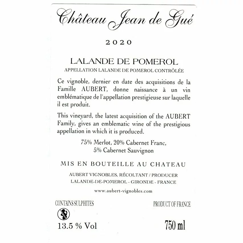 Acheter ???? Château Jean de Gué, 2020 - Lalande de Pomerol AOP - Rouge - 75 cl ???? 4 Acheter ???? Château Jean de Gué, 2020 - Lalande de Pomerol AOP - Rouge - 75 cl ???? – Image 2