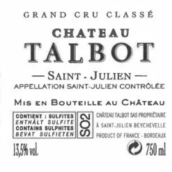 Meilleur prix ???? Château Talbot, 2020 - Saint-Julien AOP - Rouge - 75 cl ⭐ 6 Meilleur prix ???? Château Talbot, 2020 - Saint-Julien AOP - Rouge - 75 cl ⭐ -Vins Rouges Soldes 3661419120207 2