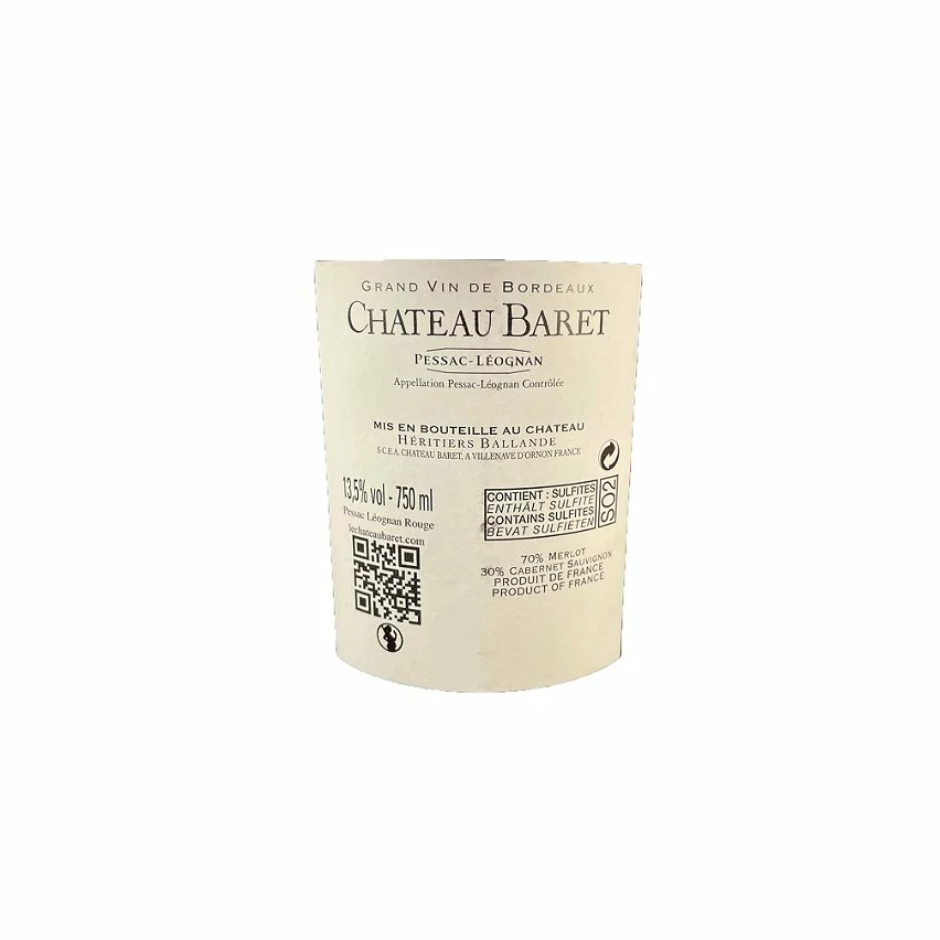 Nouveau ???? Château Baret, 2016 - Pessac-Léognan AOP - Rouge - 75 cl ???? 4 Nouveau ???? Château Baret, 2016 - Pessac-Léognan AOP - Rouge - 75 cl ???? – Image 2