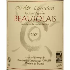 Coupon ???? Olivier Coquard, 2020 - Beaujolais AOP - Rouge - 75 cl ⭐ 7 Coupon ???? Olivier Coquard, 2020 - Beaujolais AOP - Rouge - 75 cl ⭐ -Vins Rouges Soldes 3700558802305 3 1