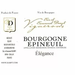 Grosses soldes ???? Vignoble Dampt Élégance, 2019 - Bourgogne Épineuil AOP - Rouge - 75 cl ???? -Vins Rouges Soldes 3700558806839 3