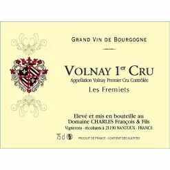 Tout neuf ???? Domaine Charles Les Fremiets, 2020 - Volnay 1er Cru AOP - Rouge - 75 cl ???? 6 Tout neuf ???? Domaine Charles Les Fremiets, 2020 - Volnay 1er Cru AOP - Rouge - 75 cl ???? -Vins Rouges Soldes 3700558830421 3