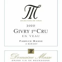 Tout neuf ✔️ Domaine Masse En Veau Vieilles Vignes, 2020 - Givry 1er Cru AOP - Rouge - 75 cl ???? 7 Tout neuf ✔️ Domaine Masse En Veau Vieilles Vignes, 2020 - Givry 1er Cru AOP - Rouge - 75 cl ???? -Vins Rouges Soldes 3700558833507 3