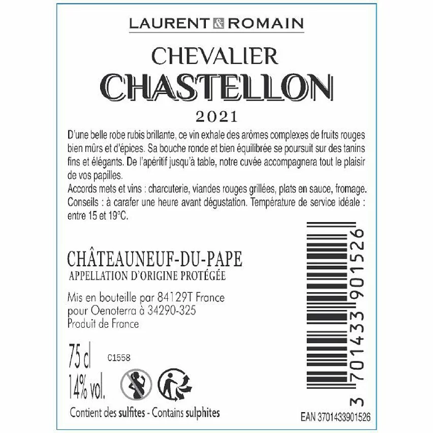 Remise ???? Chevallier Chastellon, 2021 - Châteauneuf-du-Pape AOP - Rouge - 75 cl ???? 4 Remise ???? Chevallier Chastellon, 2021 - Châteauneuf-du-Pape AOP - Rouge - 75 cl ???? – Image 2