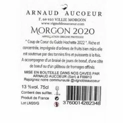 Promo ???? Arnaud Aucoeur, 2020 - Morgon AOP - Rouge - 75 cl ???? 5 Promo ???? Arnaud Aucoeur, 2020 - Morgon AOP - Rouge - 75 cl ???? -Vins Rouges Soldes 3760014282348 2