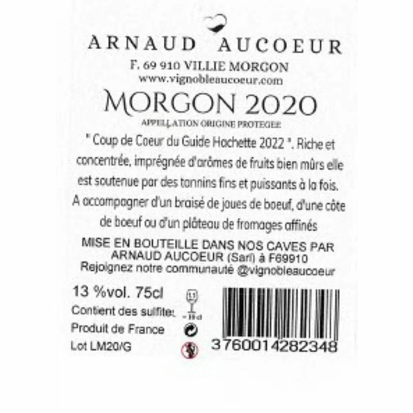 Promo ???? Arnaud Aucoeur, 2020 - Morgon AOP - Rouge - 75 cl ???? 4 Promo ???? Arnaud Aucoeur, 2020 - Morgon AOP - Rouge - 75 cl ???? – Image 2