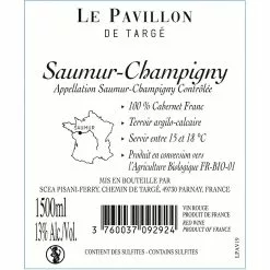 Vente flash ✔️ Magnum Le Pavillon de Targé, 2019 - Saumur-Champigny AOP - Rouge - 150 cl ???? 6 Vente flash ✔️ Magnum Le Pavillon de Targé, 2019 - Saumur-Champigny AOP - Rouge - 150 cl ???? -Vins Rouges Soldes 3760037092924 2