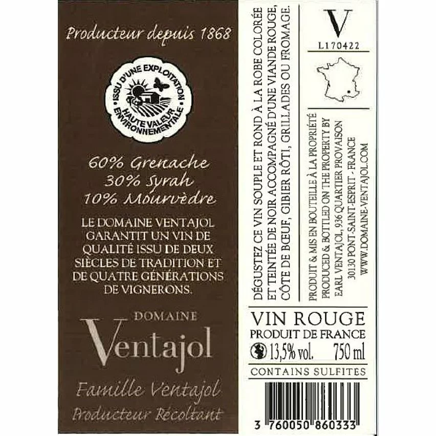Remise ???? Domaine Ventajol, 2021 - Côtes du Rhône AOP - Rouge - 75 cl ???? 4 Remise ???? Domaine Ventajol, 2021 - Côtes du Rhône AOP - Rouge - 75 cl ???? – Image 2