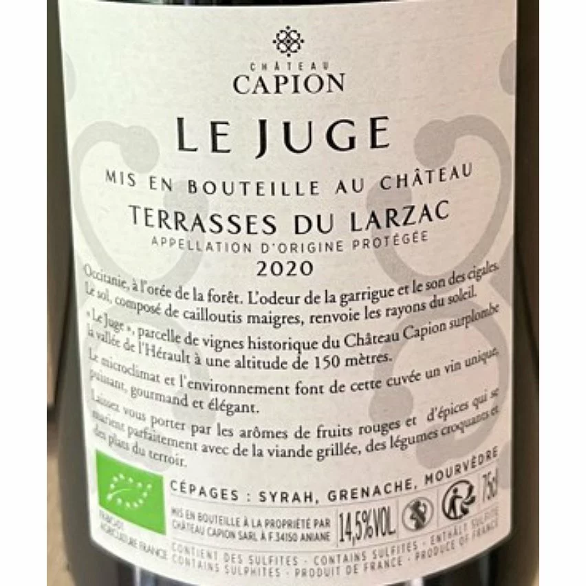 Meilleure affaire ???? Château Capion Le Juge, 2020 - Terrasses du Larzac AOP - Rouge - 75 cl ???? 4 Meilleure affaire ???? Château Capion Le Juge, 2020 - Terrasses du Larzac AOP - Rouge - 75 cl ???? – Image 2