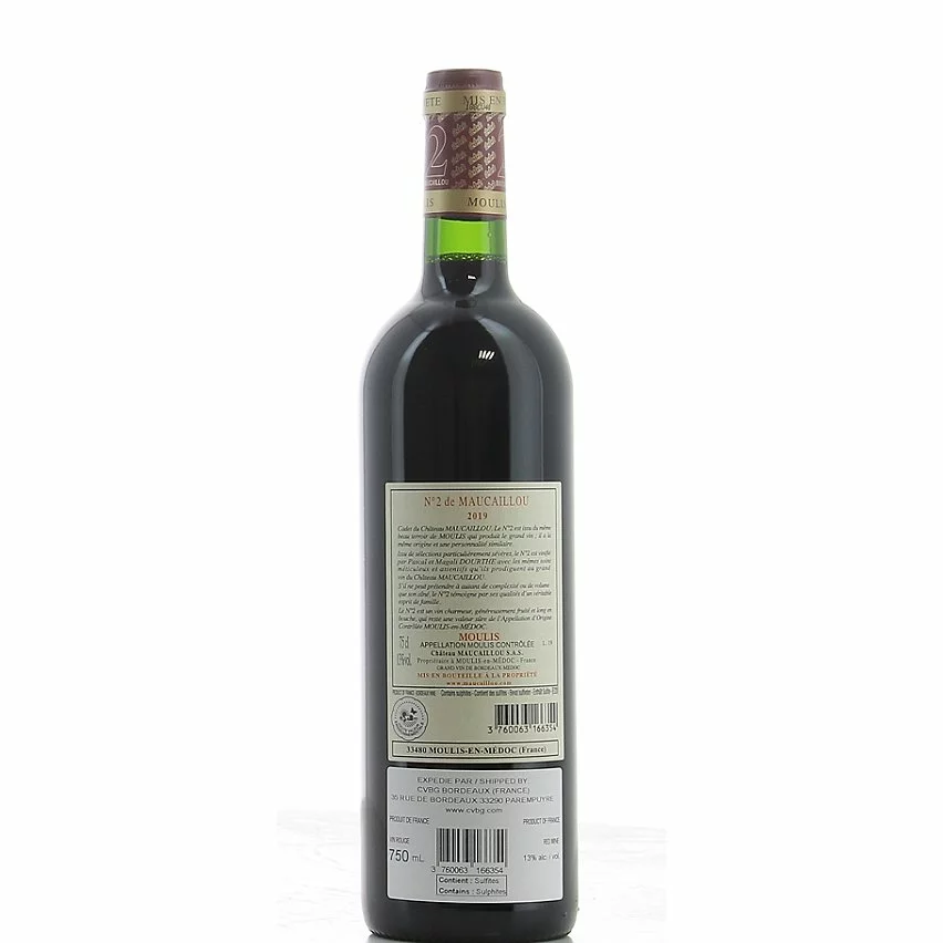 Meilleure vente ???? N°2 de Maucaillou, 2019 - Moulis ou Moulis-en-Médoc AOP - Rouge - 75 cl ⌛ 4 Meilleure vente ???? N°2 de Maucaillou, 2019 - Moulis ou Moulis-en-Médoc AOP - Rouge - 75 cl ⌛ – Image 2