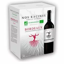 Meilleure affaire ???? Nos Racines BIO - Bordeaux AOP - Rouge - Bag in Box, 3 L ????