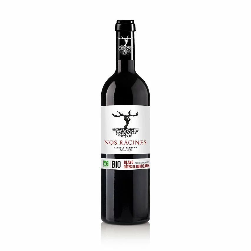 De gros ⌛ Famille Raymond Nos Racines BIO, 2020 - Côtes de Blaye AOP - Rouge - 75 cl ⭐ 3 De gros ⌛ Famille Raymond Nos Racines BIO, 2020 - Côtes de Blaye AOP - Rouge - 75 cl ⭐