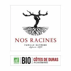 Le moins cher ❤️ Nos Racines BIO, 2020 - Côtes de Duras AOP - Rouge - 75 cl ✔️ 7 Le moins cher ❤️ Nos Racines BIO, 2020 - Côtes de Duras AOP - Rouge - 75 cl ✔️ -Vins Rouges Soldes 3760077988652 3