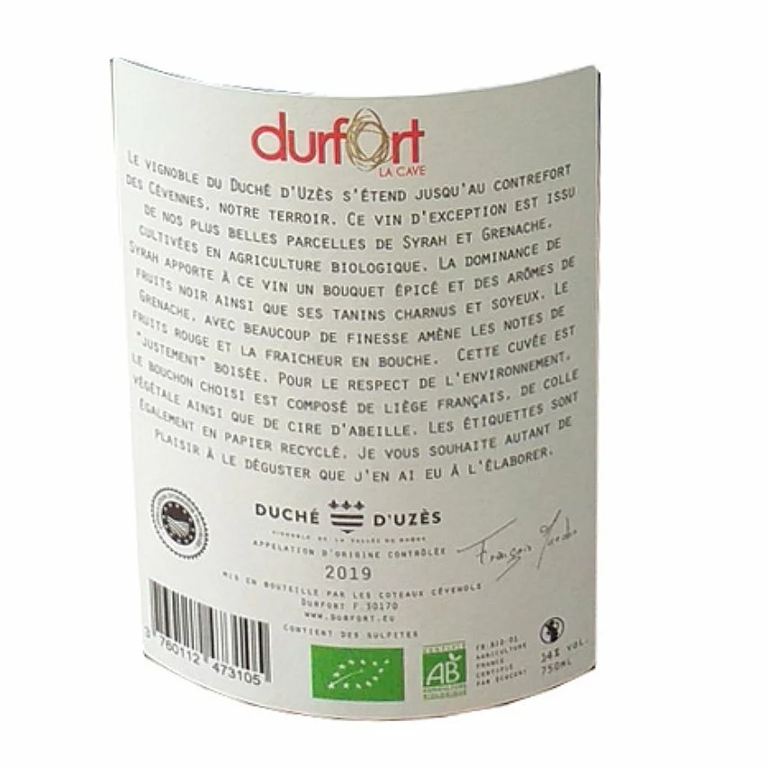 Budget ???? Juste BIO, 2019 - Duché d'Uzès AOC - Rouge - 75 cl ???? 4 Budget ???? Juste BIO, 2019 - Duché d'Uzès AOC - Rouge - 75 cl ???? – Image 2