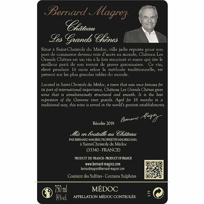 Remise ⌛ Château Les Grands Chênes, 2018 - Médoc AOP - Rouge - 75 cl ⭐ 4 Remise ⌛ Château Les Grands Chênes, 2018 - Médoc AOP - Rouge - 75 cl ⭐ – Image 2