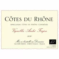 Meilleur prix ???? Vignobles André Farjon BIO, 2020 - Côtes du Rhône AOP - Rouge - 75 cl ???? 7 Meilleur prix ???? Vignobles André Farjon BIO, 2020 - Côtes du Rhône AOP - Rouge - 75 cl ???? -Vins Rouges Soldes 3760166193103 3