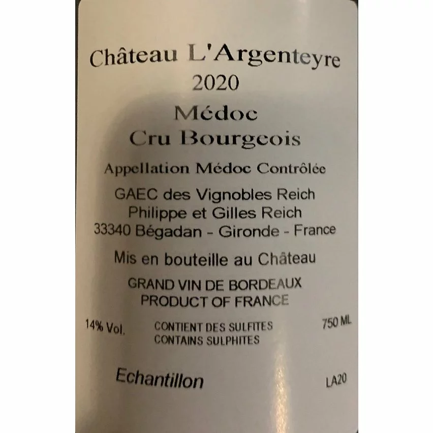 Offres ???? Château L'Argenteyre, 2020 - Médoc AOP - Rouge - 75 cl ???? 4 Offres ???? Château L'Argenteyre, 2020 - Médoc AOP - Rouge - 75 cl ???? – Image 2